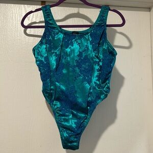 Vintage Teal & Purple Bodysuit
